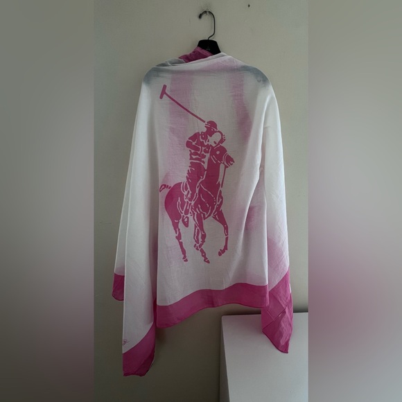 Ralph Lauren Pink and White Scarf - Picture 9 of 12